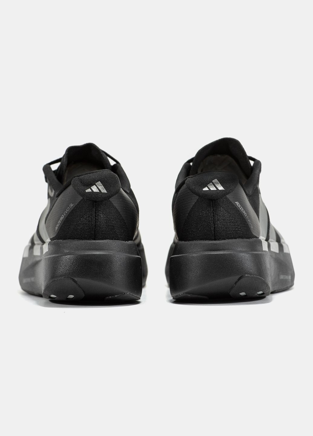 Чорні Осінні кросівки чоловічі і жіночі adidas adizero evo sl black silver | адідас адізеро ево чорні No Brand