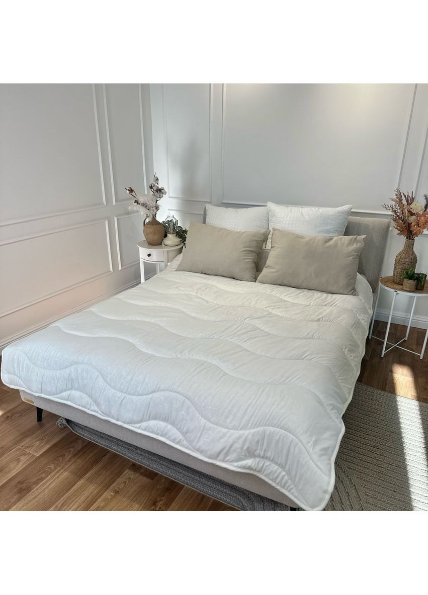 Одеяло полуторное шерстяное Comfort 21421 140x205 см бежевое Viluta (365964909)