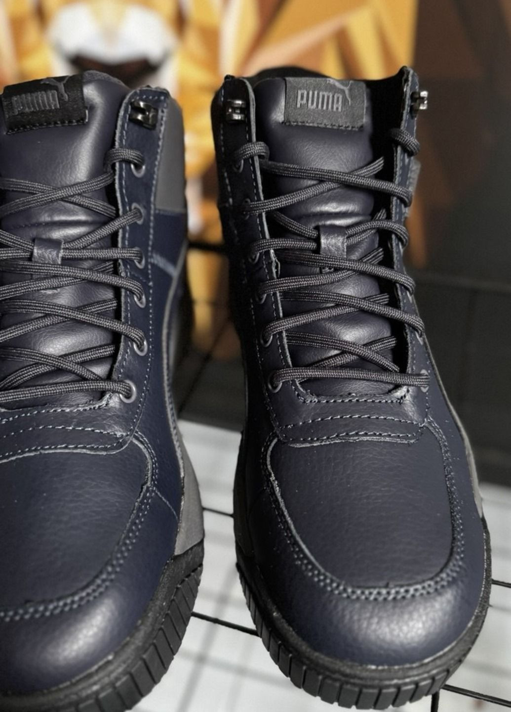 Темно-синие кроссовки высокие Puma Tarrenz SB Puretex