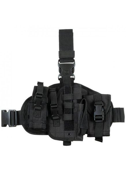 Тактическая кобура на бедро универсальная Черная – армейская кобура с платформой MOLLE (cob-black) Tactic (363132524)