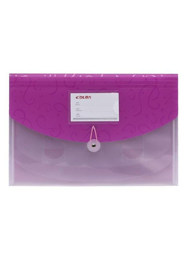 Папка на резинці А4 DL5226 4 відділення Рожевий DL (301425068)