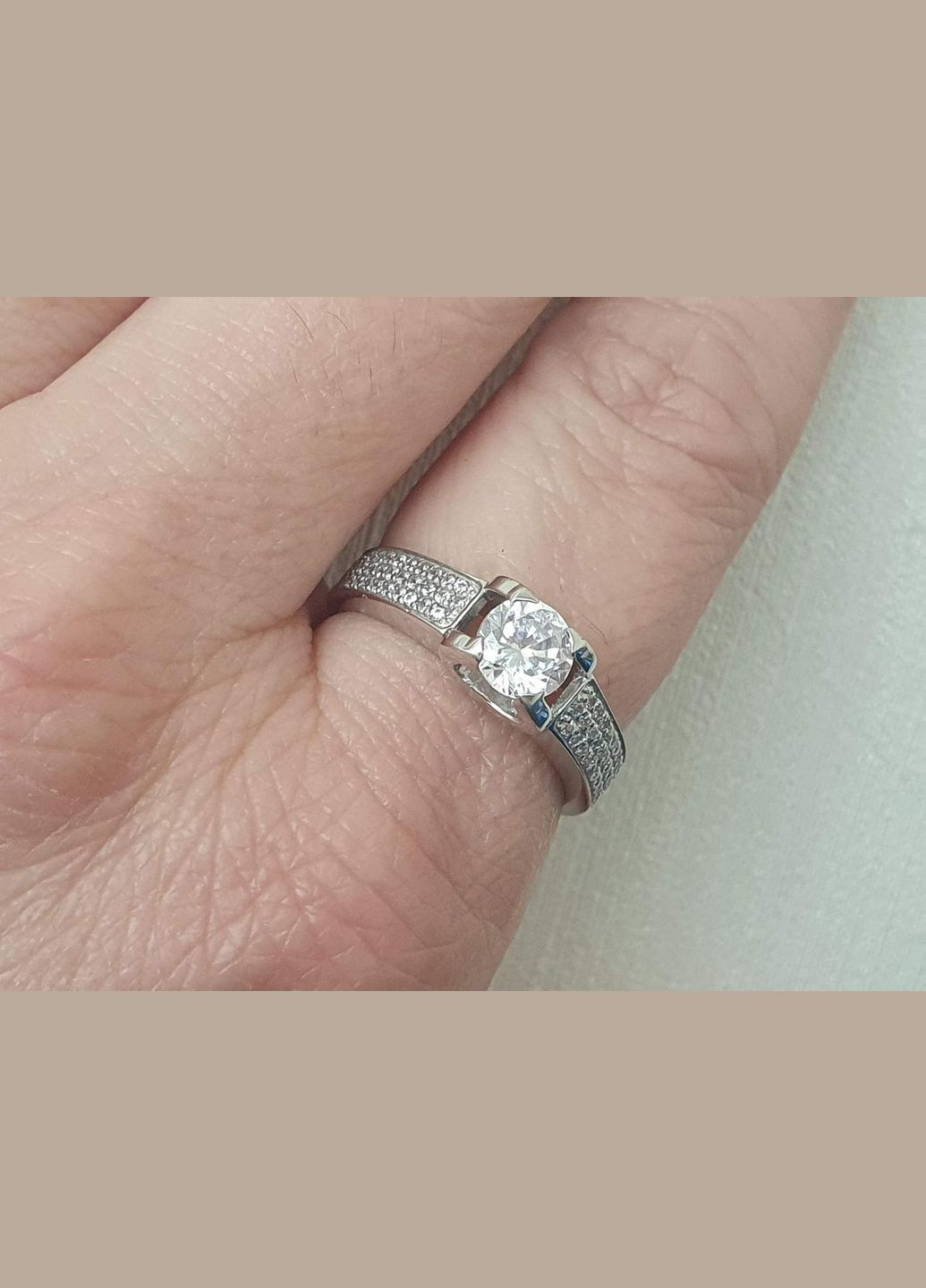 Срібне кільце з фіанітом. 500064-Р Харківська ювелірна фабрика (296594970)