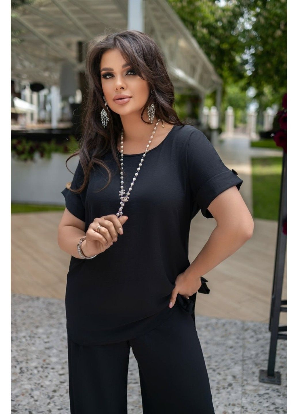 Костюм брючний, трансформер, мод ІТ-2005, чорний, розмір 62-64 No Brand (355469757)