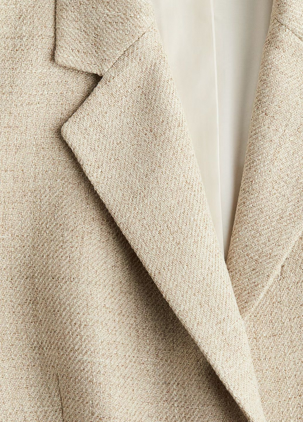 Бежевый женский жакет H&M однотонный - демисезонный