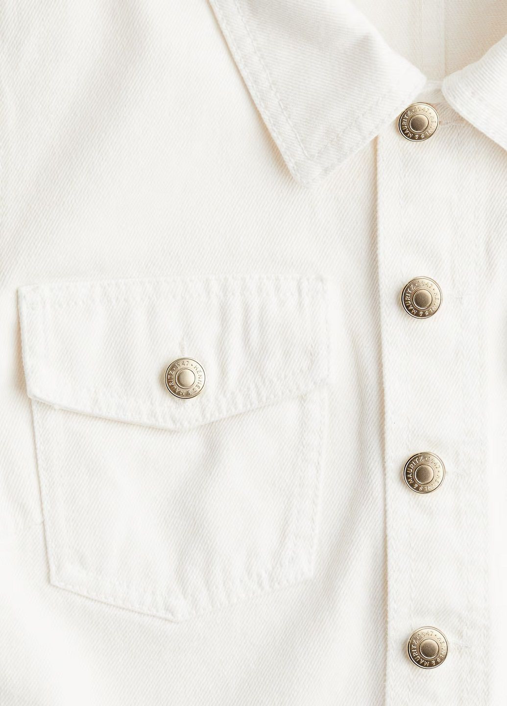 Комбинезон H&M однотонный белый денил