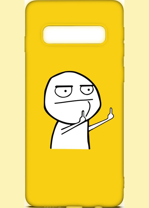 Чехол-накладка Cartoon Soft Silicone TPU Case Samsung Galaxy S10 FK 2 Yellow Toto (301508283)