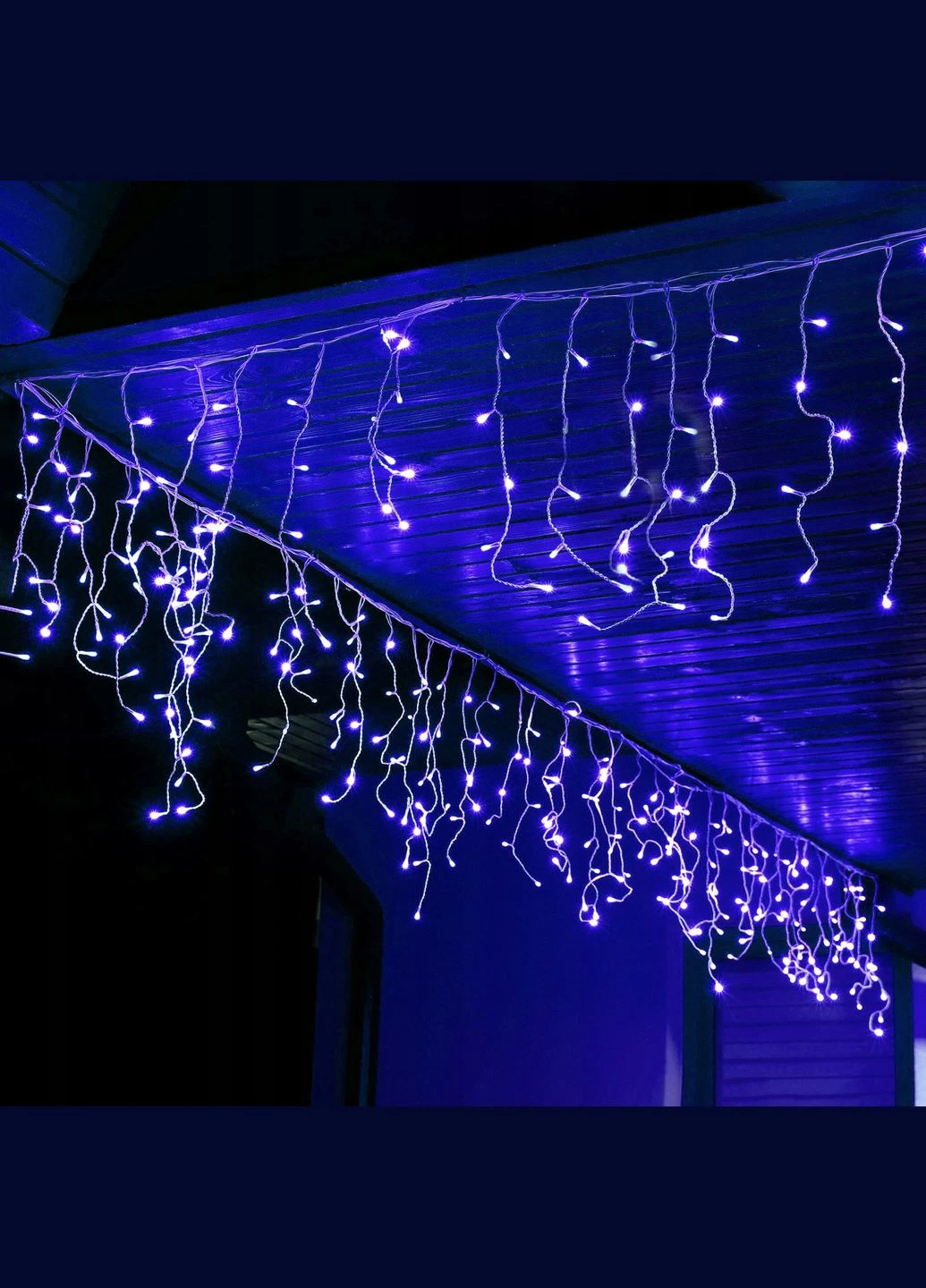 Гірлянда бахрома вулична (зовнішня) 20 м 500 LED Blue Springos CL502 (275095452)