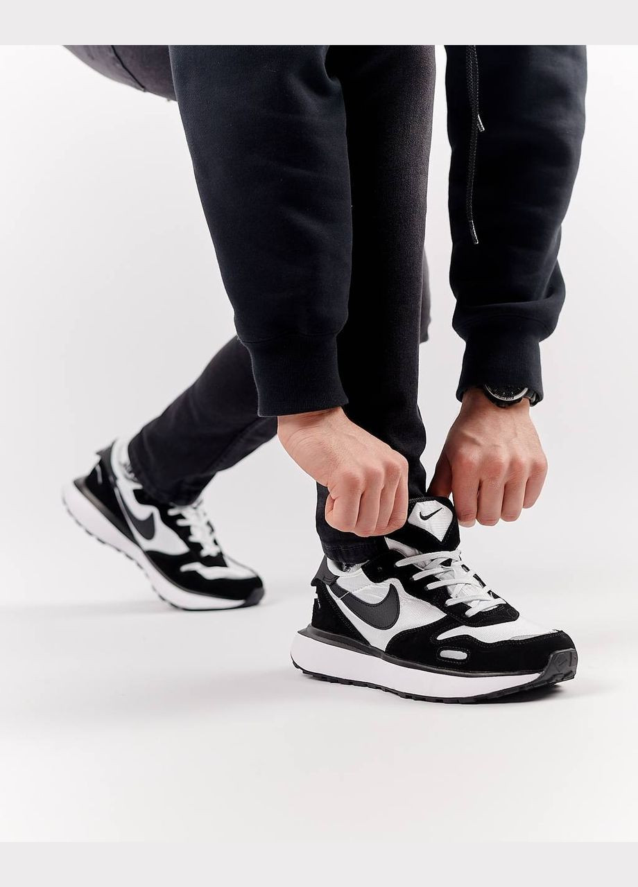 Черно-белые демисезонные кроссовки мужские, вьетнам Nike Phoenix Waffle Gray