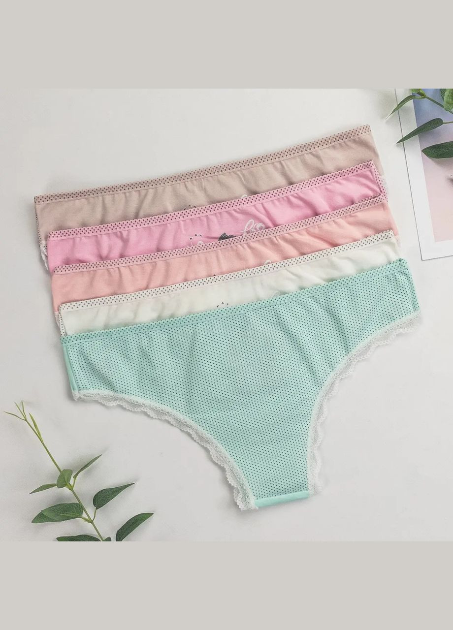 Женские трусы-бразилиан, котики 5 шт. Nicoletta (342119828)