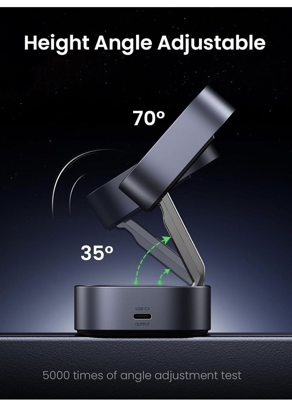 Бездротовий магнітний зарядний пристрій W526 MagSafe Qi 20 Вт для декількох пристроїв портативний супермагнетизм Ugreen (365860090)