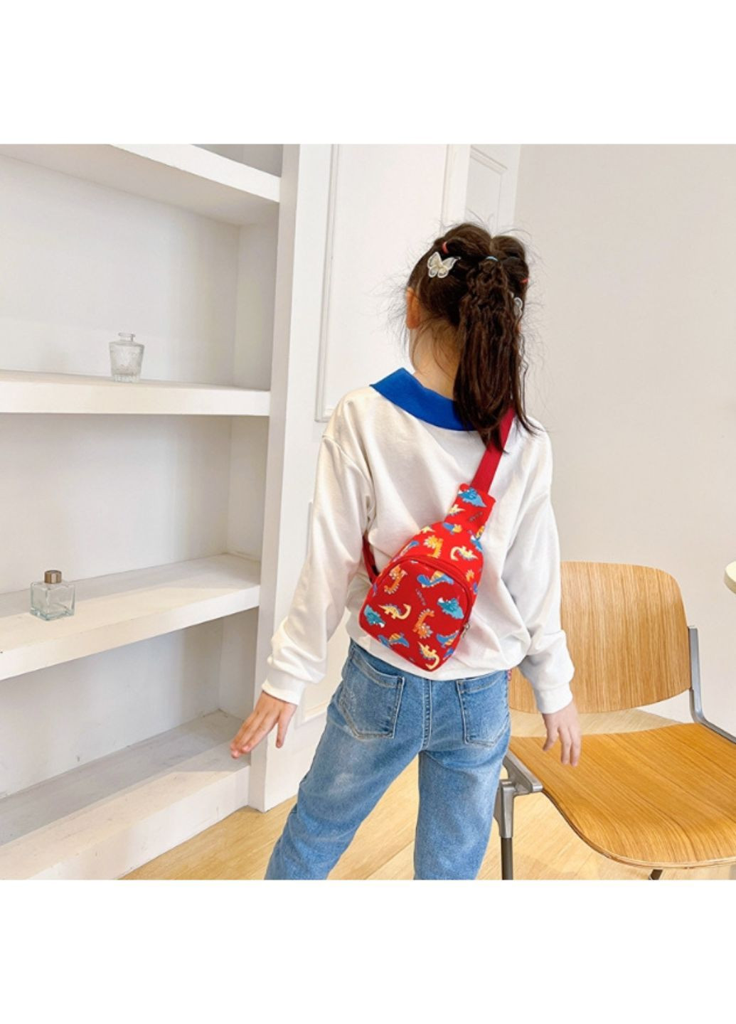 Рюкзак через плечо детский Единорожки Красный (СР1-19-6) No Brand (347640956)