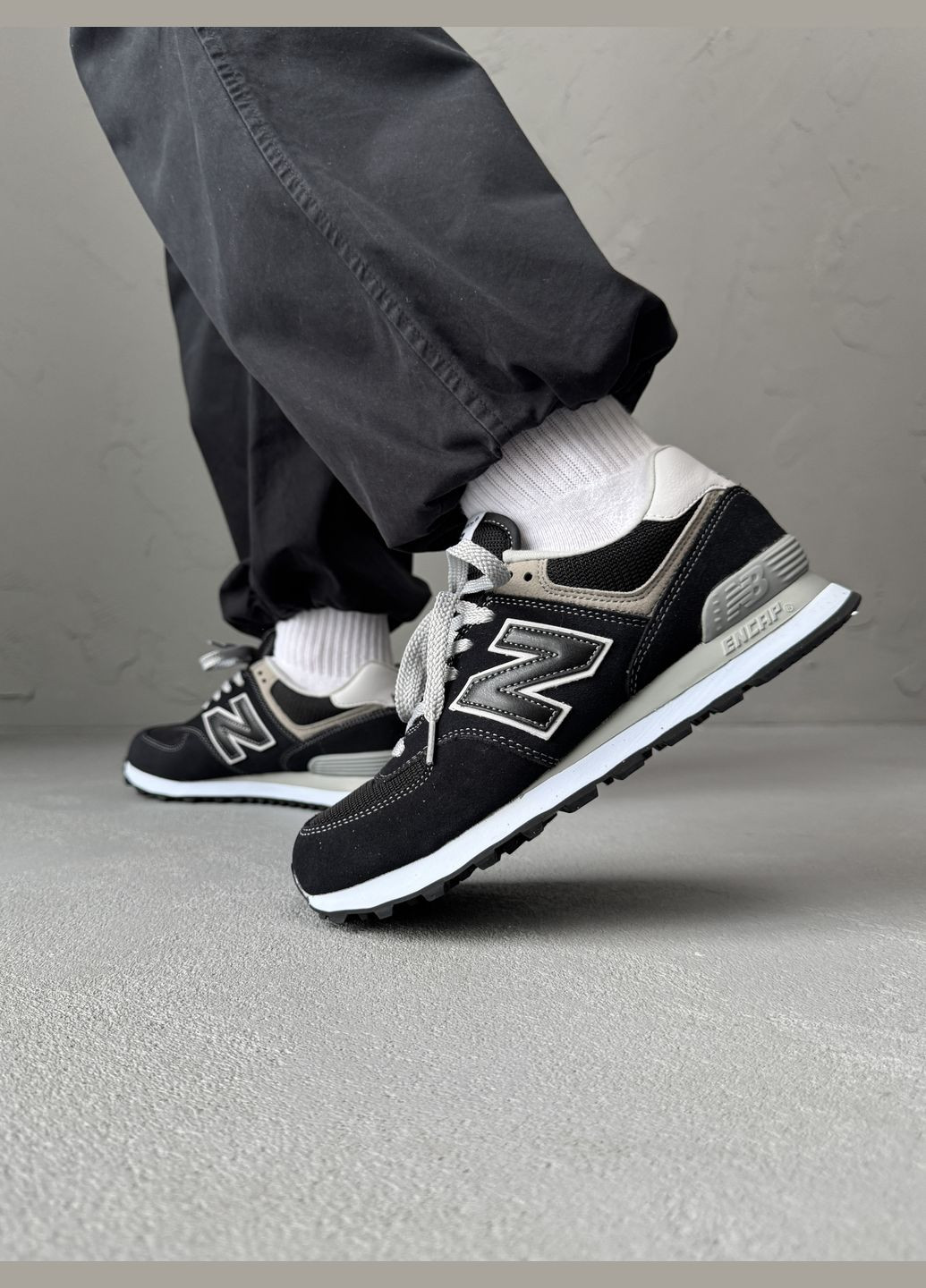 Кросівки жіночі і чоловічі New Balance 574 black | Нью Беланс 574 чорні No Brand чорні демісезони (316663595)