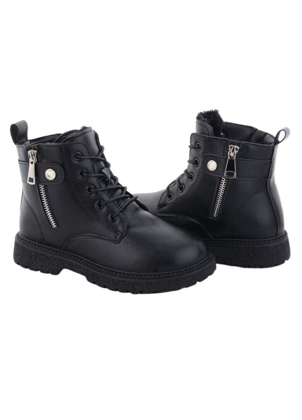 Черные осенние ботинки для девочки (еврозима) Paliament