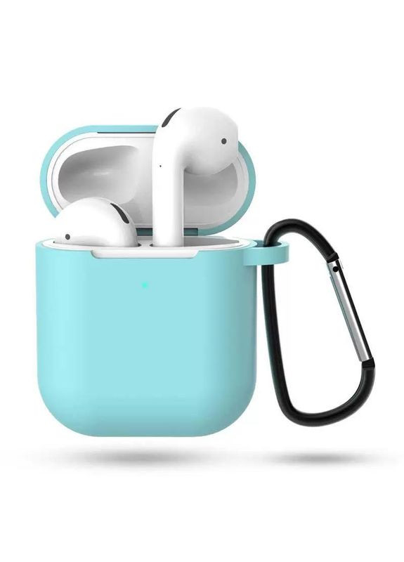 Чохол для навушників Ментоловий, із карабіном No Brand Airpods 1/2 (326803444)
