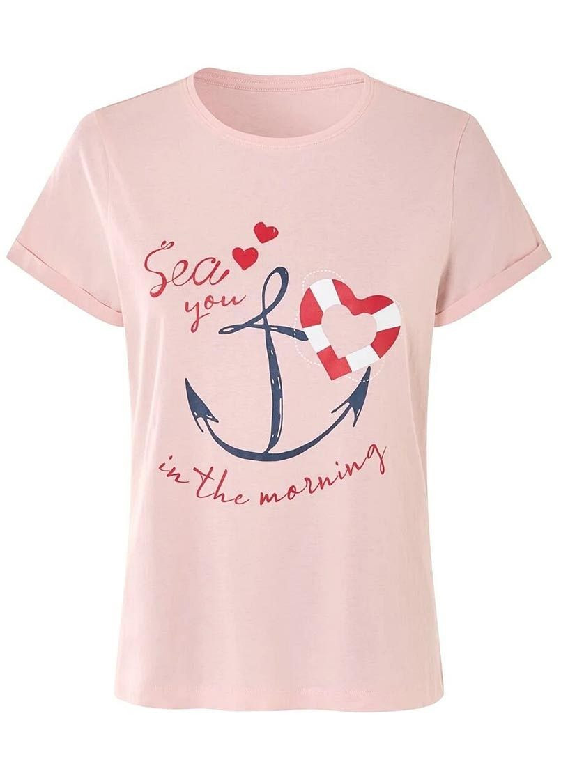 Розовая всесезон пижама футболка + шорты Esmara