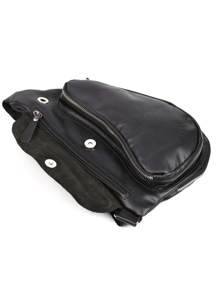 Кожаный рюкзак слинг tid3026GA черная наппа Tiding (315772240)
