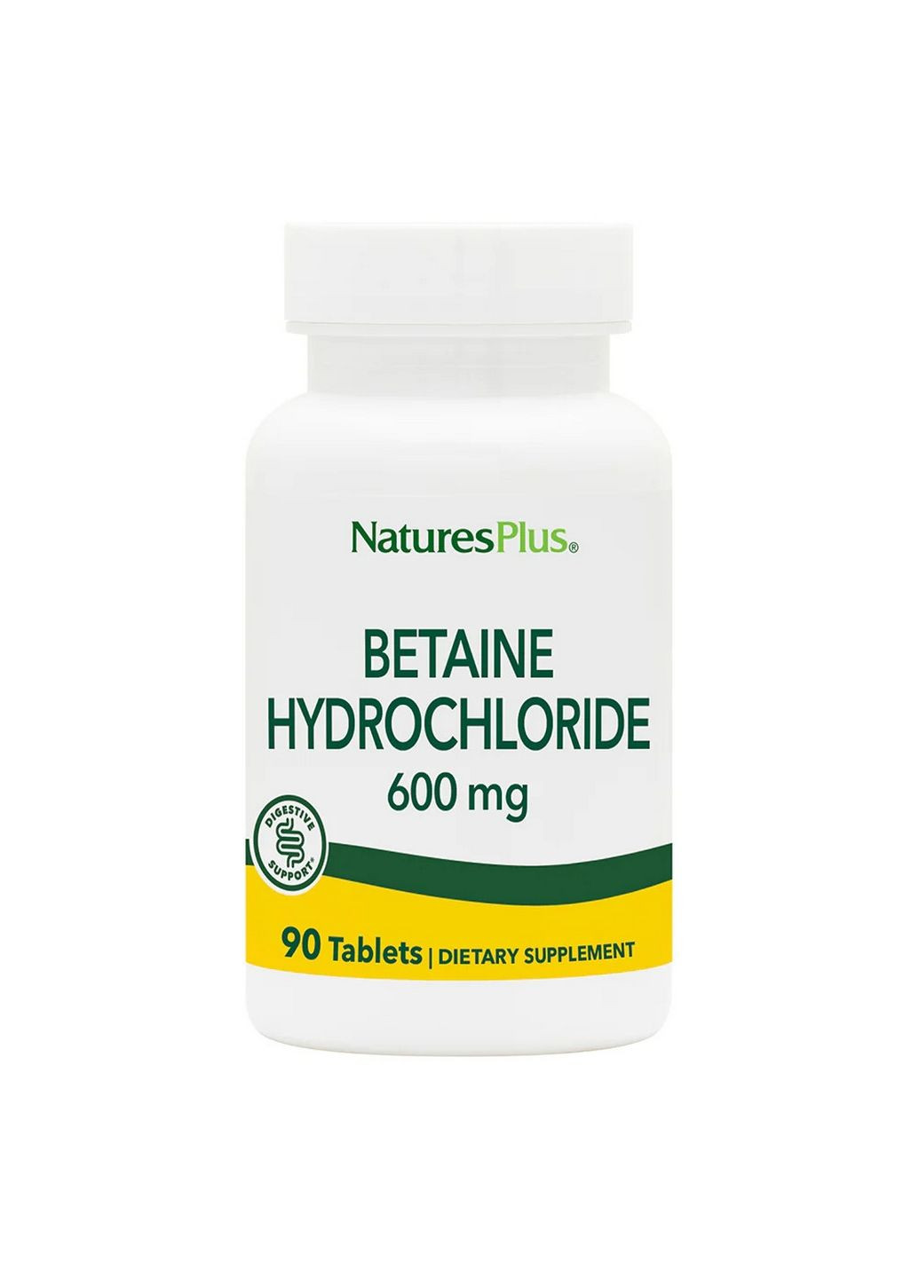 Натуральная добавка Betaine Hydrochloride 600 mg, 90 таблеток Natures Plus (294927668)