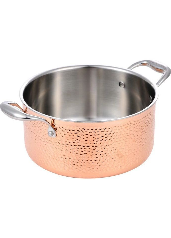 Кастрюля с крышкой MasterPro By carlo cracco BGMP-1812 24 см 5.2 л медная No Brand (335972423)