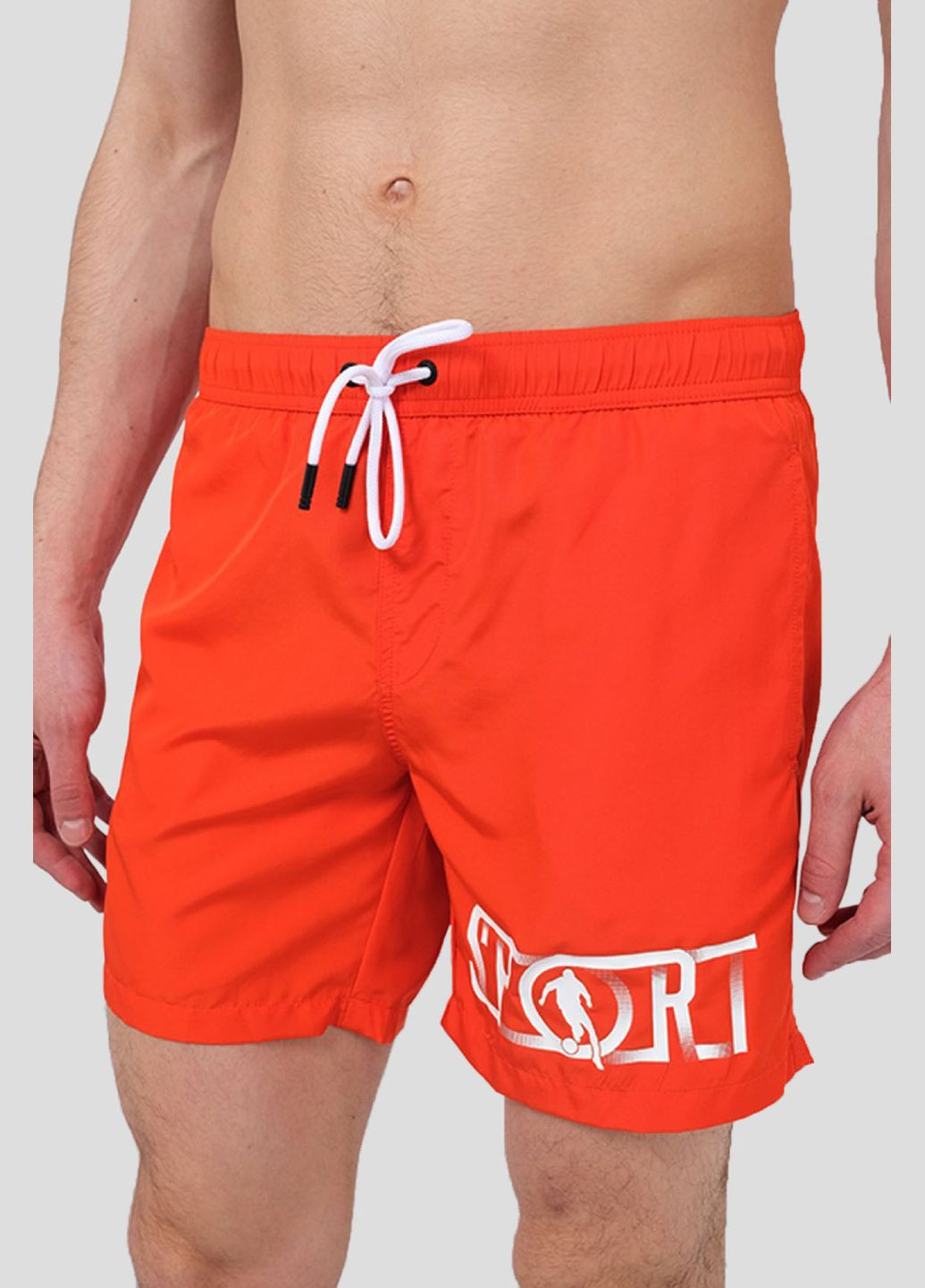 Оранжевые пляжные шорты с принтом Dirk Bikkembergs (292012565)