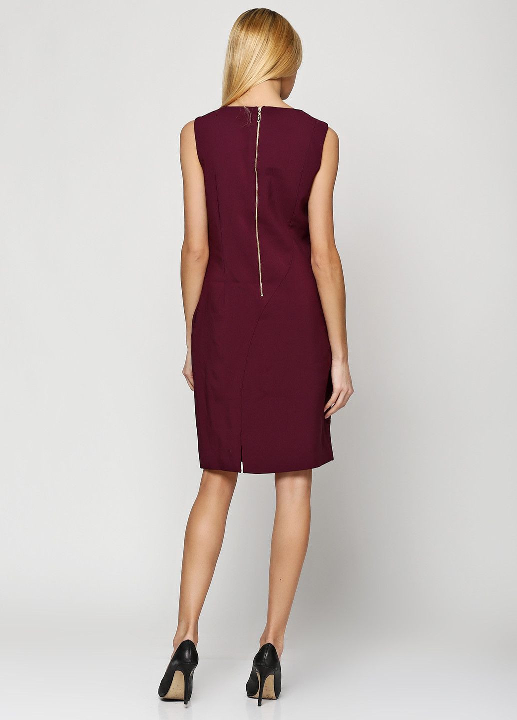 Фиолетовое повседневный платье черный футляр Axel однотонное