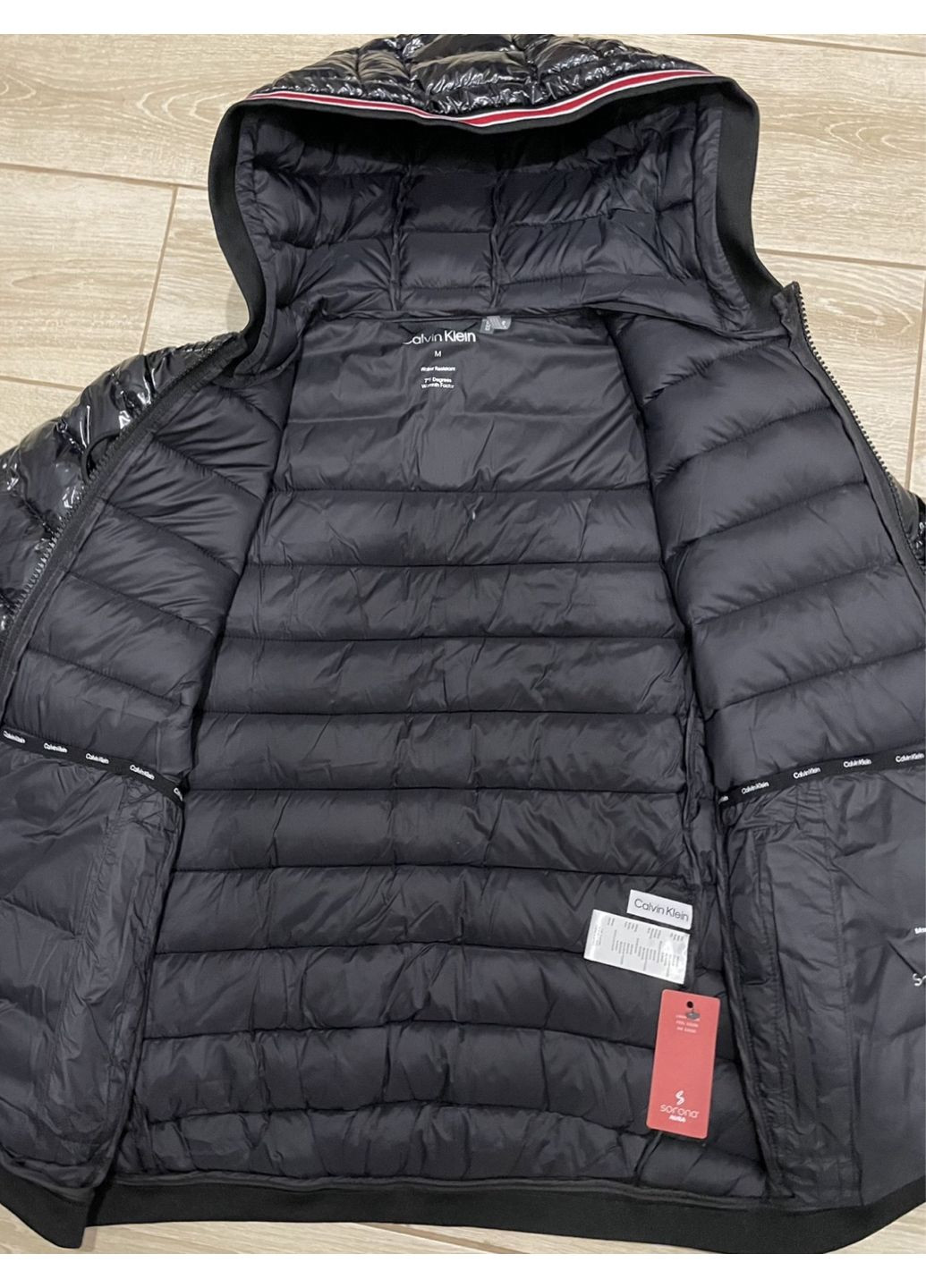 Чорна демісезонна куртка чоловіча Calvin Klein Snap Front