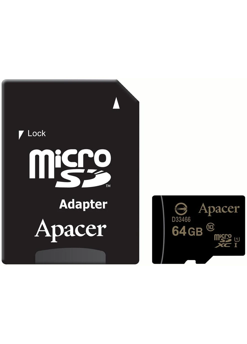 MicroSDXC (UHS-1) 64Gb class 10 (adapter SD) (AP64GMCSX10U1-R) Apacer (357472470)