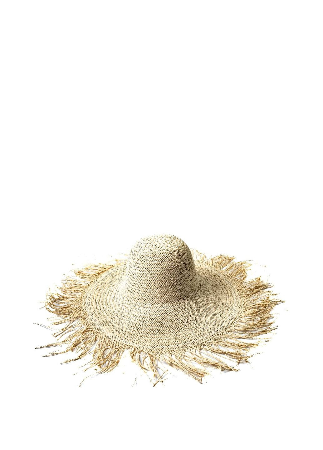 Шляпа с широкими полями женская бумага бежевая СЕЛВИ LuckyLOOK 444-508 (292668969)