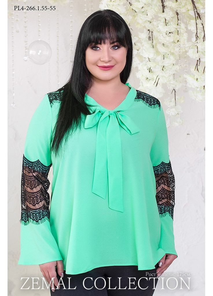 Бірюзова блуза Zemal