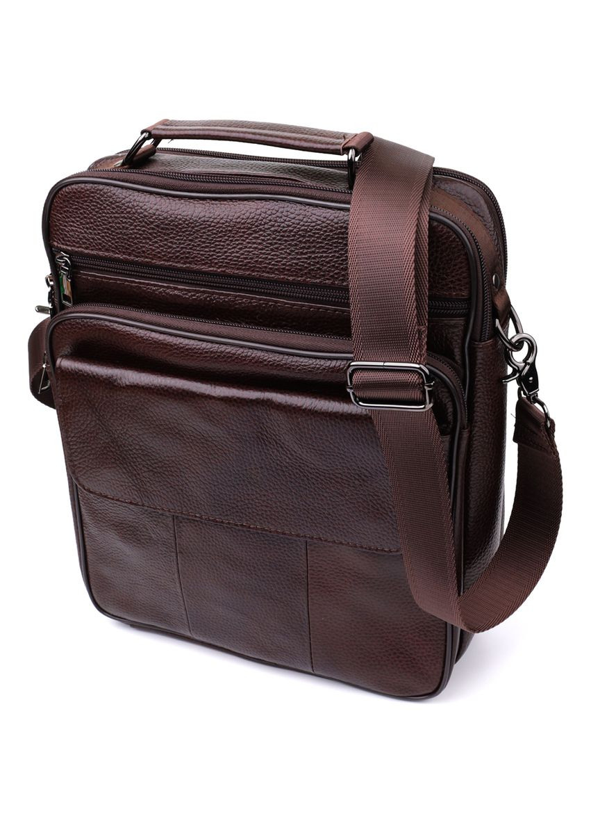 Мужская сумка с ручкой для переноса в руке из натуральной кожи 23024 Коричневый Vintage (348358947)
