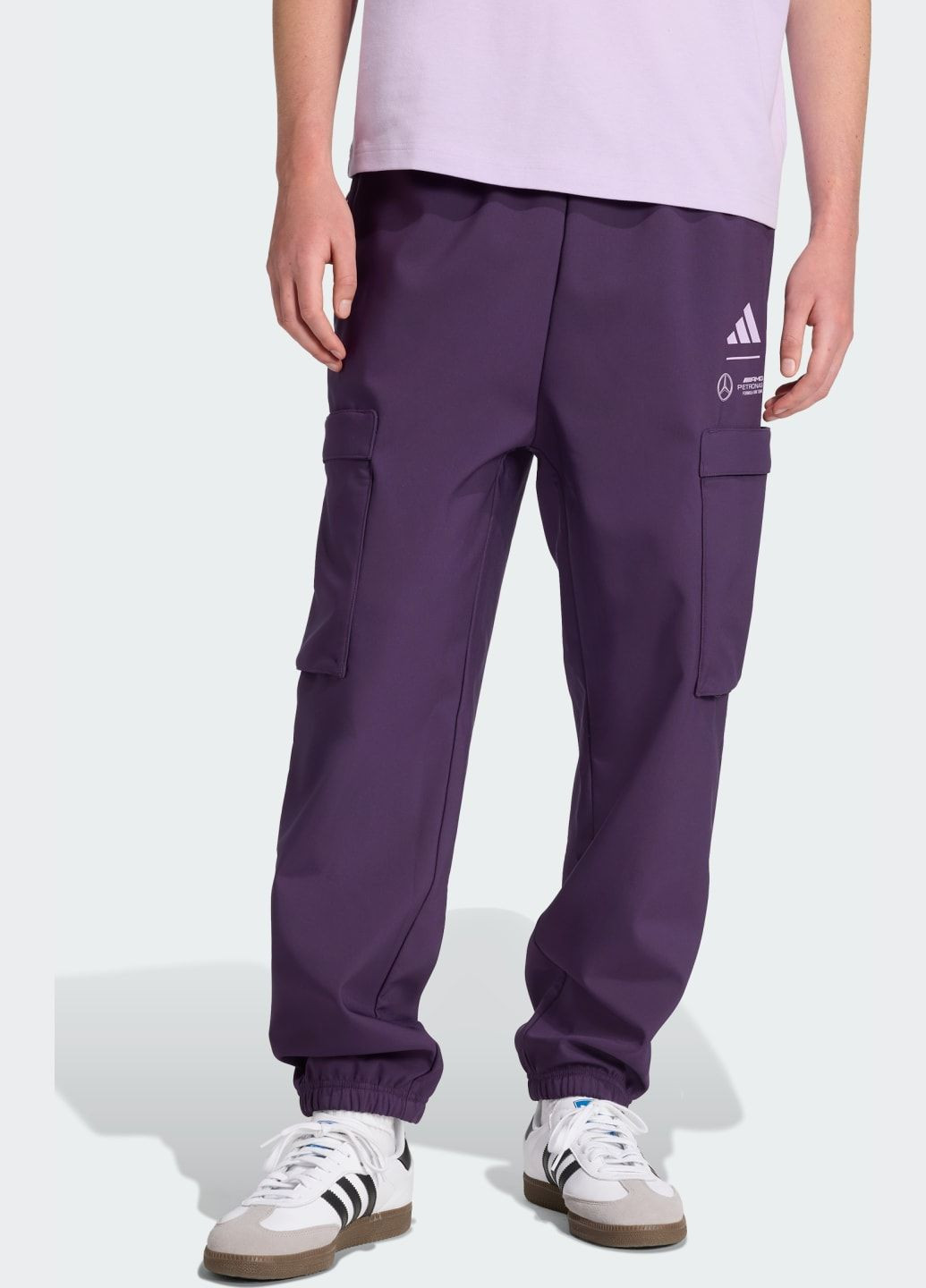 Фиолетовые спортивные демисезонные брюки adidas