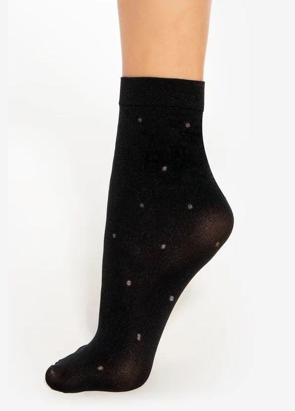 Чёрные женские носки Gatta горошки (301927599)