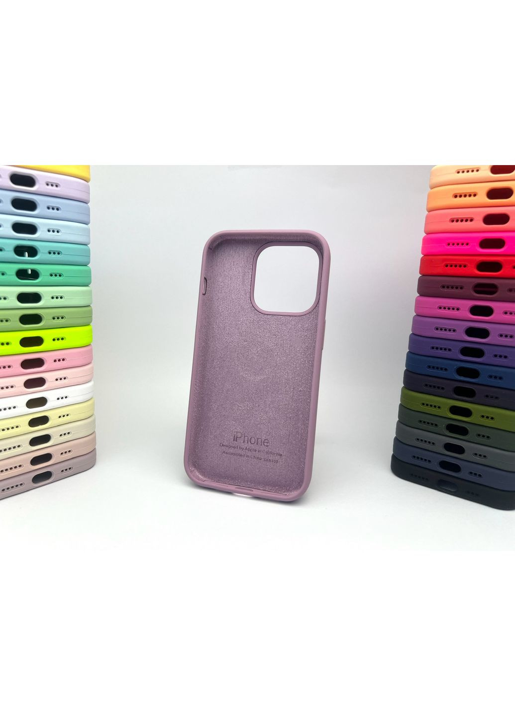 Чехол на 14 PRO Silicone case микрофибра силиконовый чехол для айфона 14 ПРО / lilac pride cover No Brand (369137148)