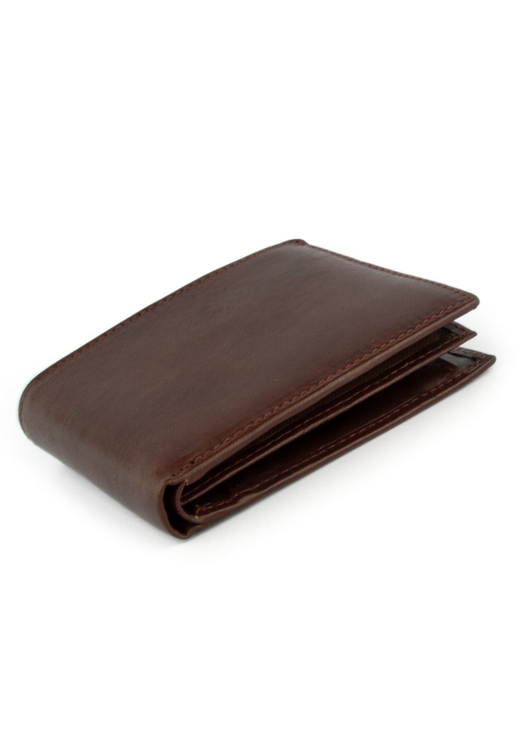 Кошелек мужской кожаный Т813 коричневый без кнопки Virginia Conti (325396778)