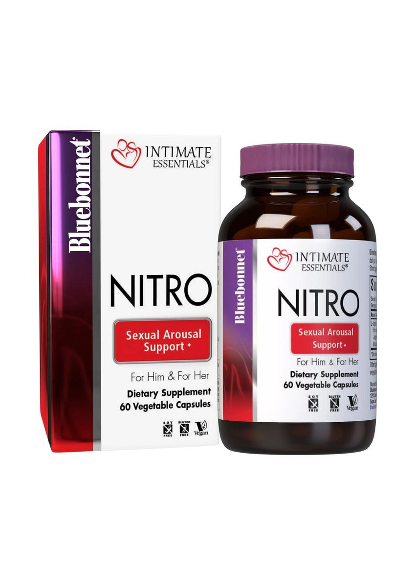 Поддержка сексуального возбуждения, Intimate Essenitals Nitro, 60 вегетарианских капсул Bluebonnet Nutrition (333721636)