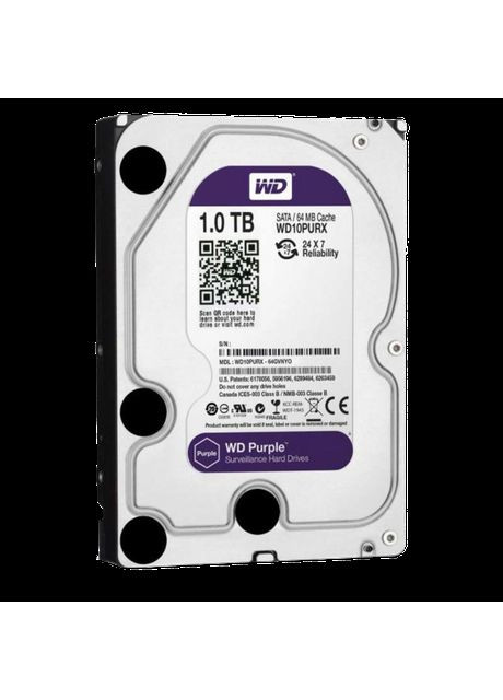 Жорсткий диск 1TB Purple (WD10PURX) Western Digital (280877959)