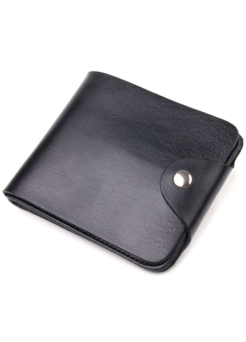 Портмоне для документів чоловіче у два складення з натуральної гладкої шкіри 21573 Чорне Canpellini (306881722)