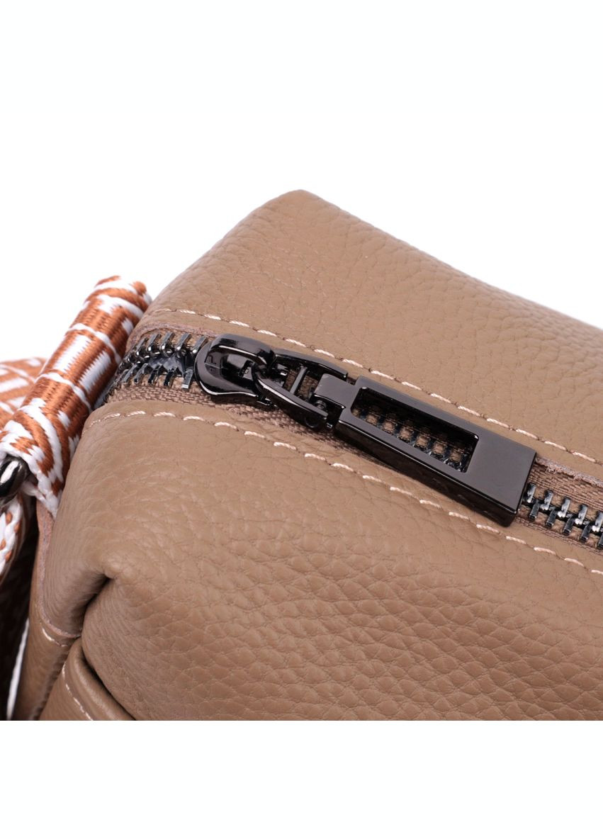 Невелика кросбоді на одне відділення для стильних жінок з натуральної шкіри бежева 22604 Vintage (329198822)