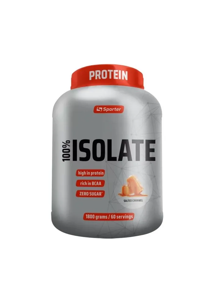 Сивороточный изолят 100% Isolate, 1.8 кг - Соленая карамель Sporter (380973102)