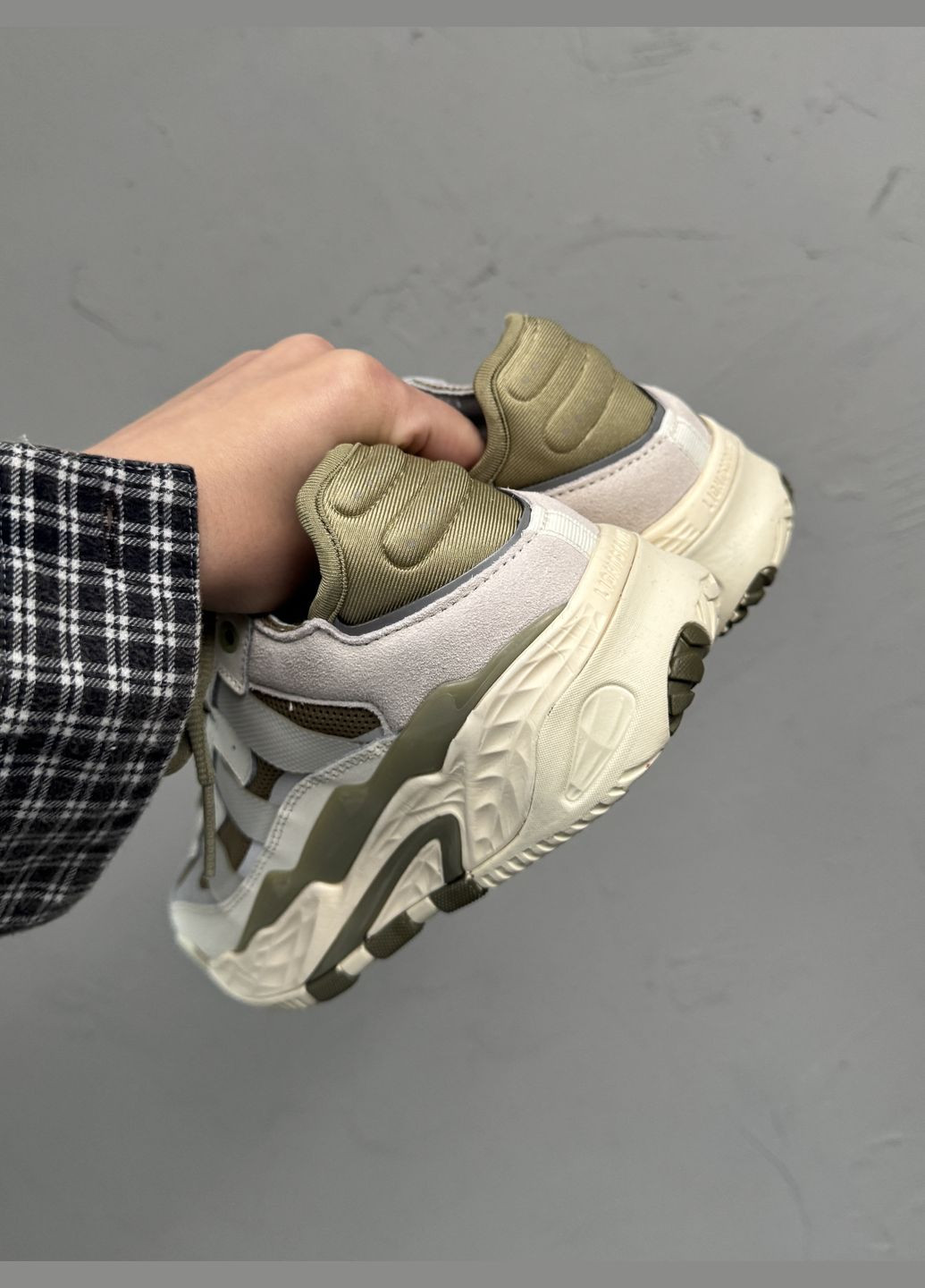 Кроссовки женские и мужские Adidas Niteball beige green | Адидас Найтбол бежевые зеленые No Brand бежевые демисезоны (316663567)