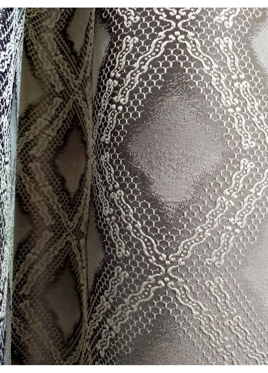 Комплект Штор з малюнком "Ромб" сіро-коричнева 100х260 No Brand (353831089)