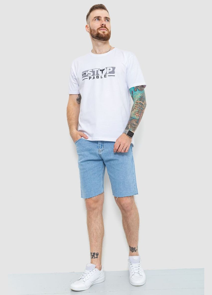 Біла футболка чоловіча батал,, 208r014 Ager