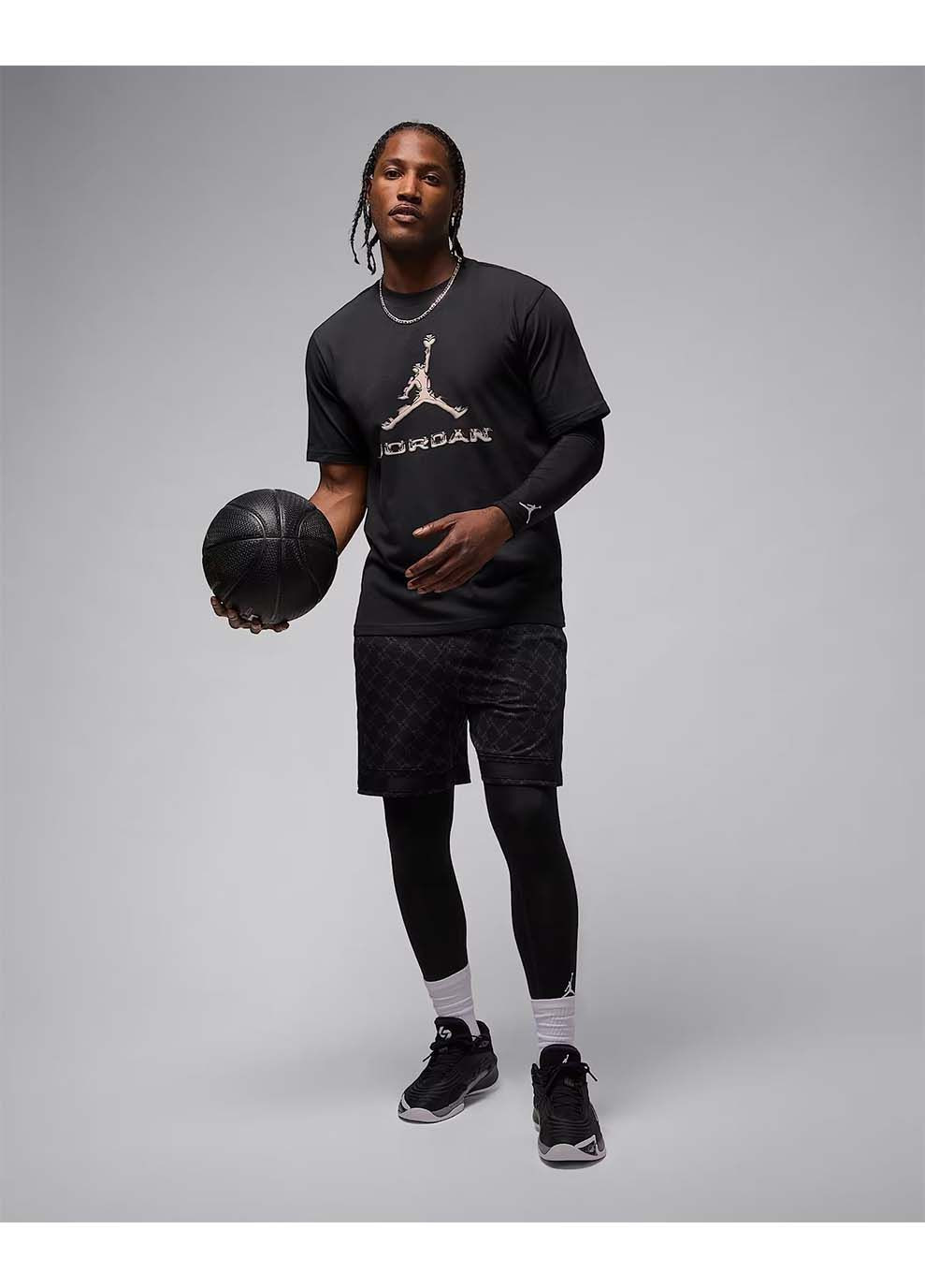 Чорна чоловіча футболка jordandf jd sprt brnd ss crew чорний Jordan