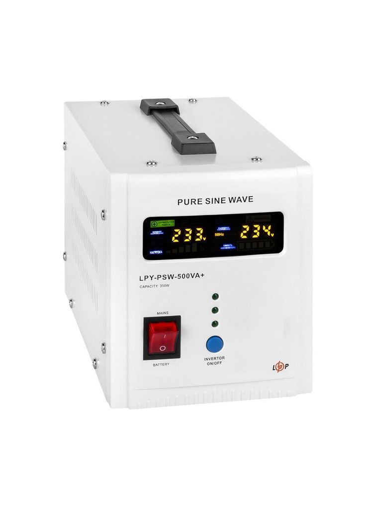 Джерело безперебійного живлення LPY-PSW-500VA+ (350Вт) 5A/10A з правильною синусоїдою 12В LogicPower (369479632)