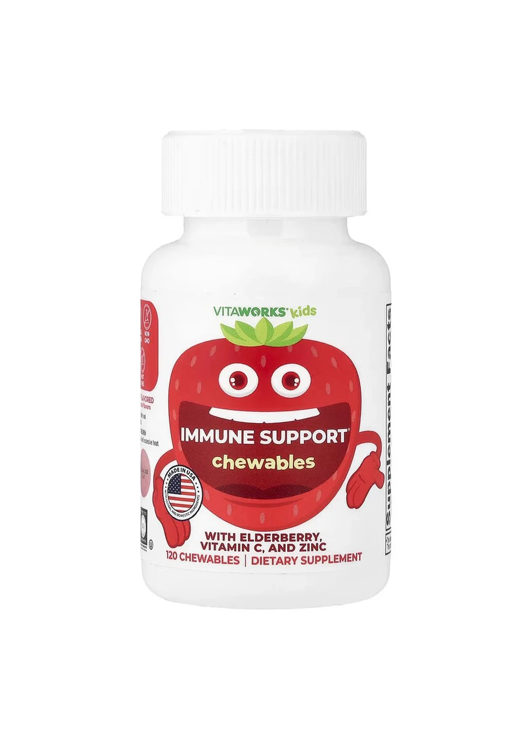 Жевательные таблетки VitaWorks Kids Immune Support 120 шт для поддержки иммунной системы веганские No Brand (400718283)