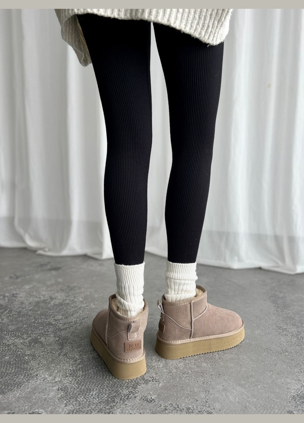 Угги на платформе натур. замша, угги платформа, угги ITTS (314692478)