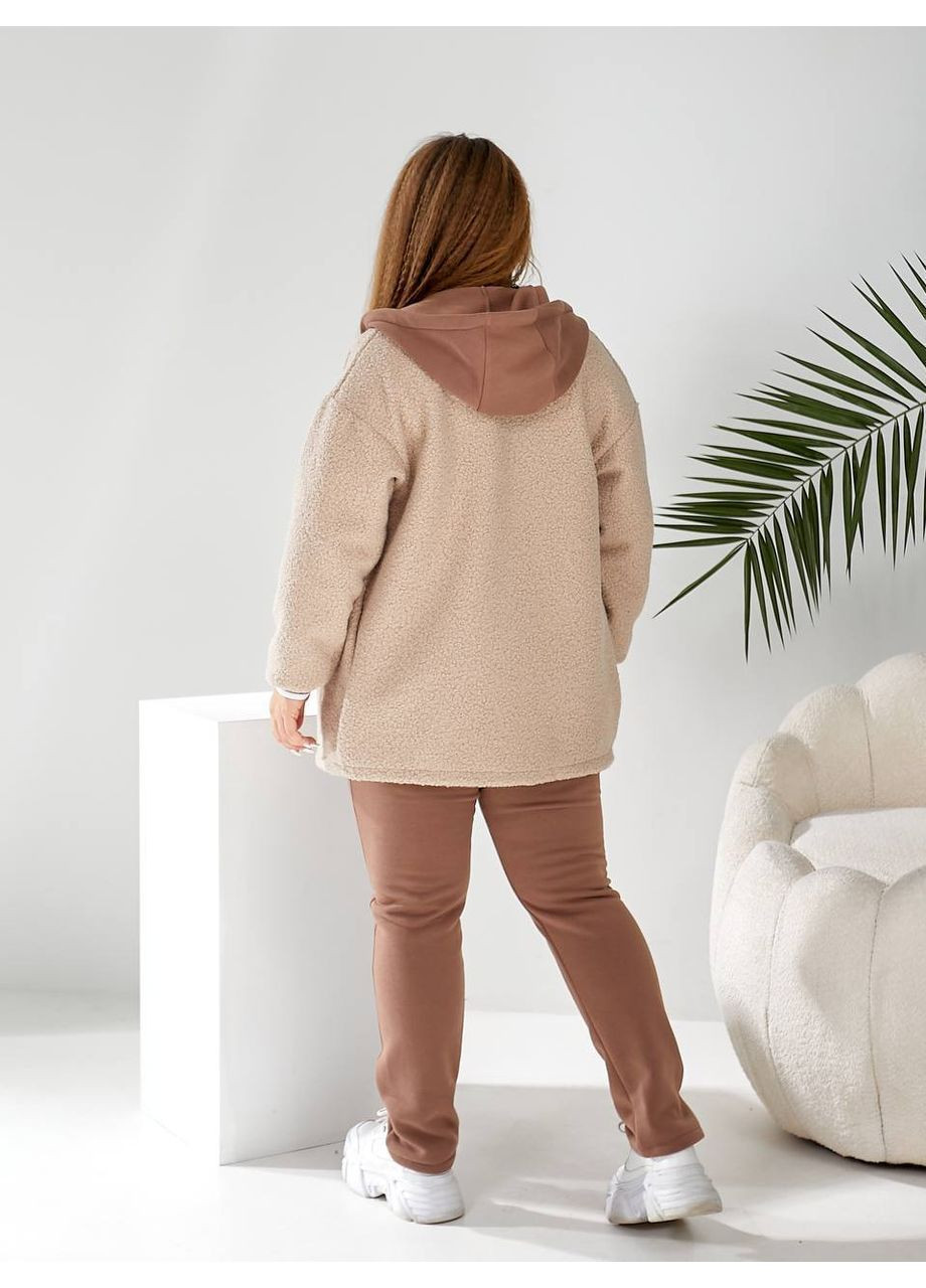 Костюм 3йка (куртка с Тедди + свитшот + штаны) (ЗАМЕР В ОПИСАНИИ) DK/DL Мода без кордонів (366062375)