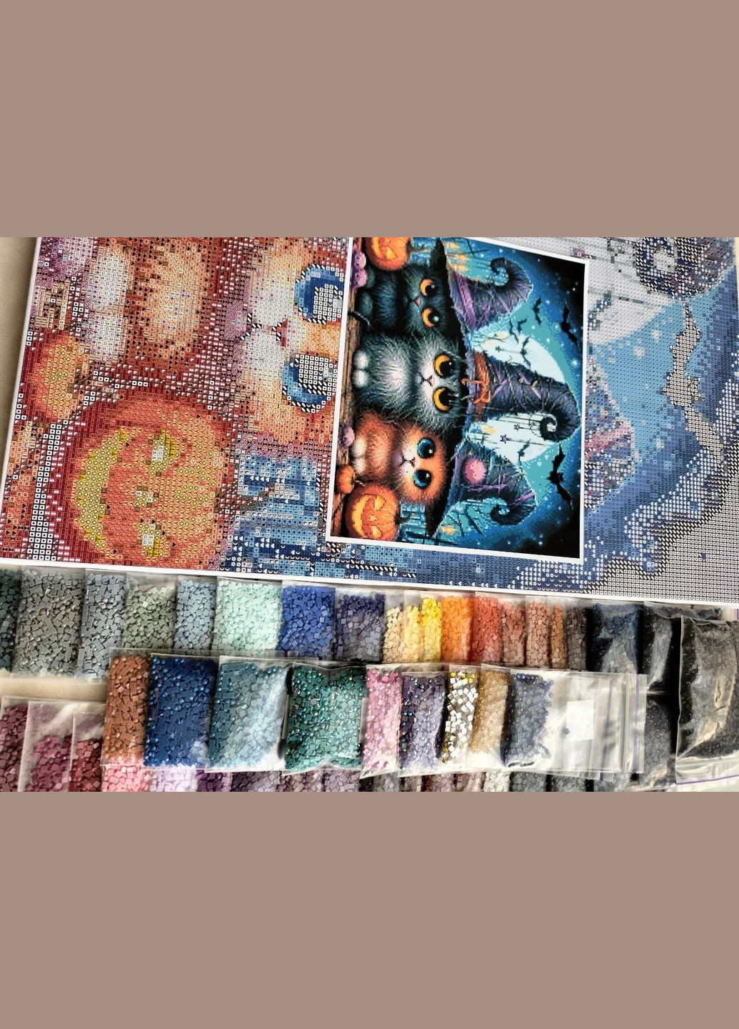 Набір алмазної мозаїки НА підрамнику АЛМр-226 "Хелловін Кошенята", 40*50см АлМазка (335056500)