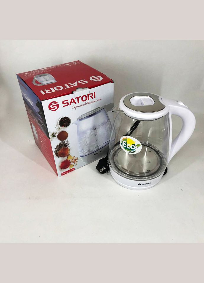 Электрочайник SGK-4105-WT 1.8 л 1500 Вт, стильный электрический чайник, чайники с подсветкой Satori (364665056)