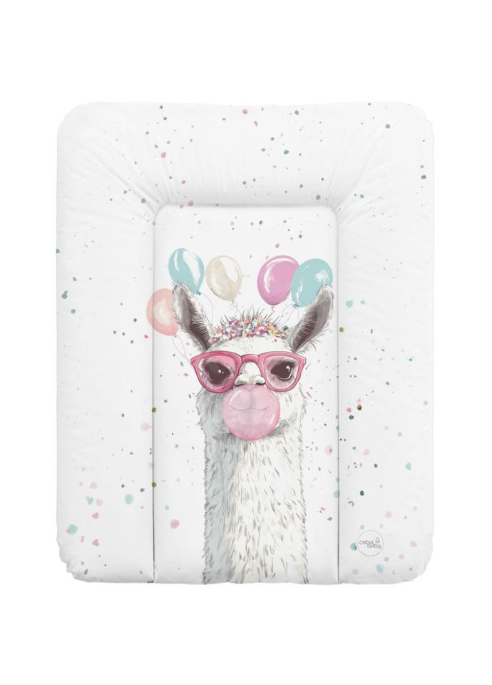 Пеленальный матрас Basic Crazy Llama, 75x72 см, белый () Ceba Baby W-144-000-782 (354781528)