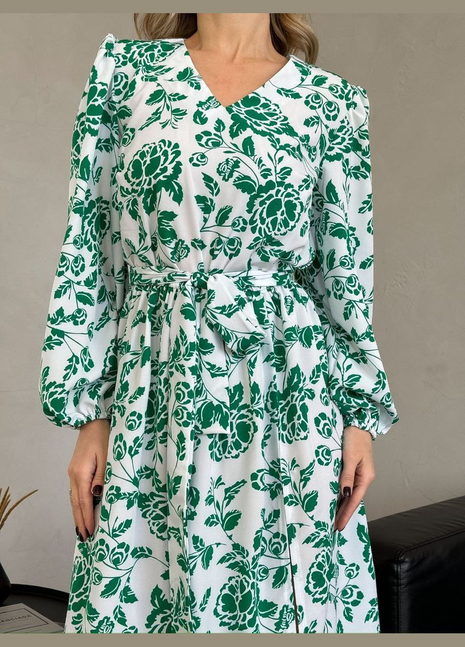 Зелена повсякденний сукня міді з розрізом profitV